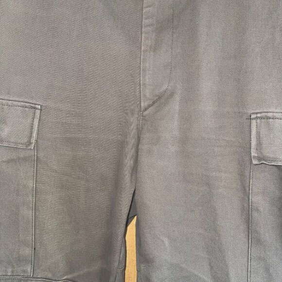 Mens Pants Size 34 Green Tactical Military Style Cargo Pockets Casual Cotton - Picture 5 of 8